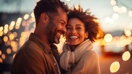 happy couple smiling