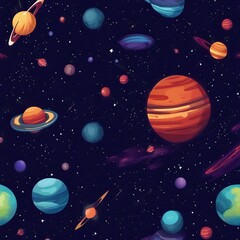 space planet star galaxy illustration background