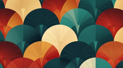 Generate a retro-inspired abstract background reminiscent of vintage wallpaper patterns.