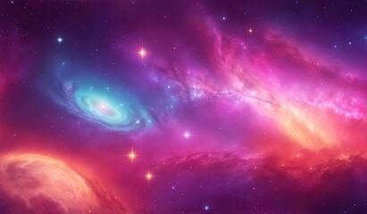 Fototapeta premium Nebula Galaxy Background. Cosmos Clouds And Beautiful Universe Night Stars.