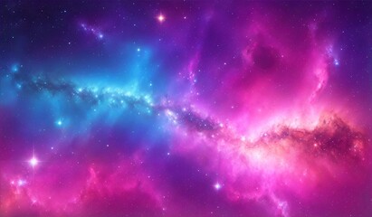 Fototapeta premium Nebula Galaxy Background. Cosmos Clouds And Beautiful Universe Night Stars.