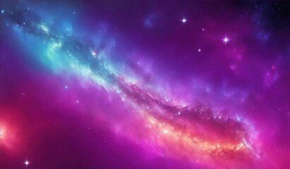 Nebula Galaxy Background. Cosmos Clouds And Beautiful Universe Night Stars.