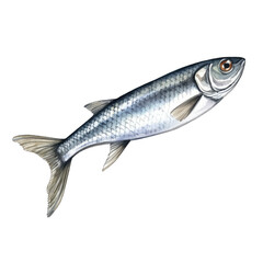 Sardine fish isolated on white background