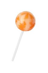 One sweet colorful lollipop isolated on white