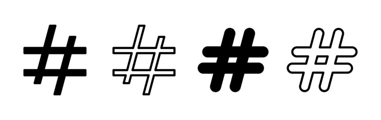 Hashtag icon vector. hashtag simbols