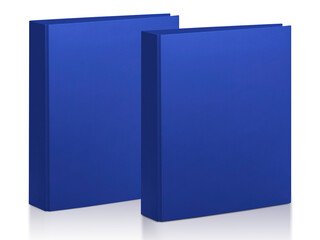 Blue office paper folder, transparent background