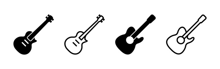 Guitar icon vector. musical instrument sign