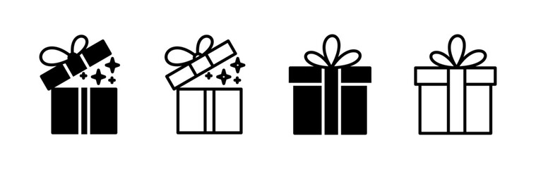 Gift icon vector. gift box icon. birthday gift