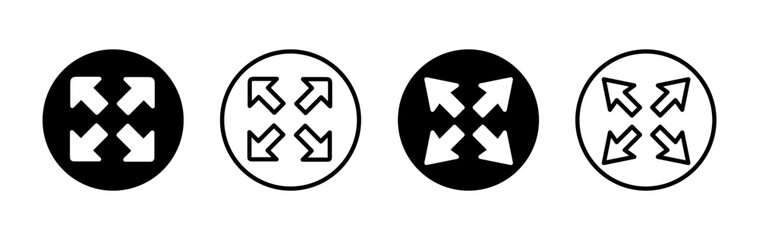 Fullscreen icon vector. expand fullscreen icon