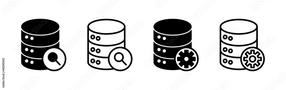 Poster database icon vector. server icon. storage