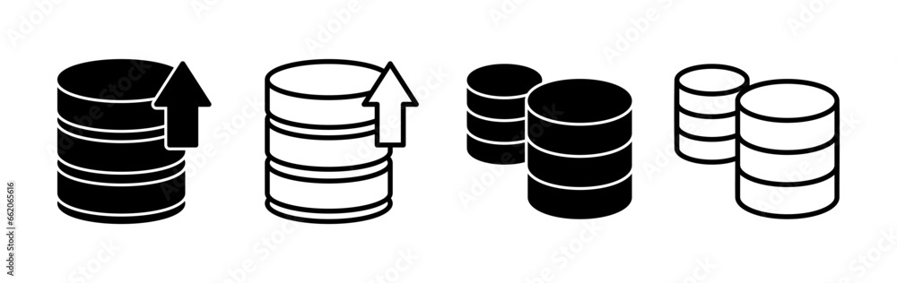 Poster database icon vector. server icon. storage