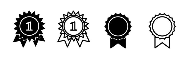 Achieve icon vector. medal icon vector. award. Certificate. approved - obrazy, fototapety, plakaty