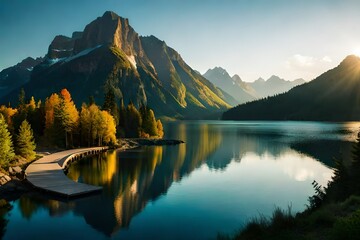 lake in the mountains