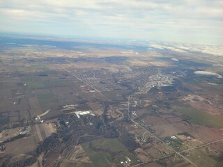 aerial view of the city