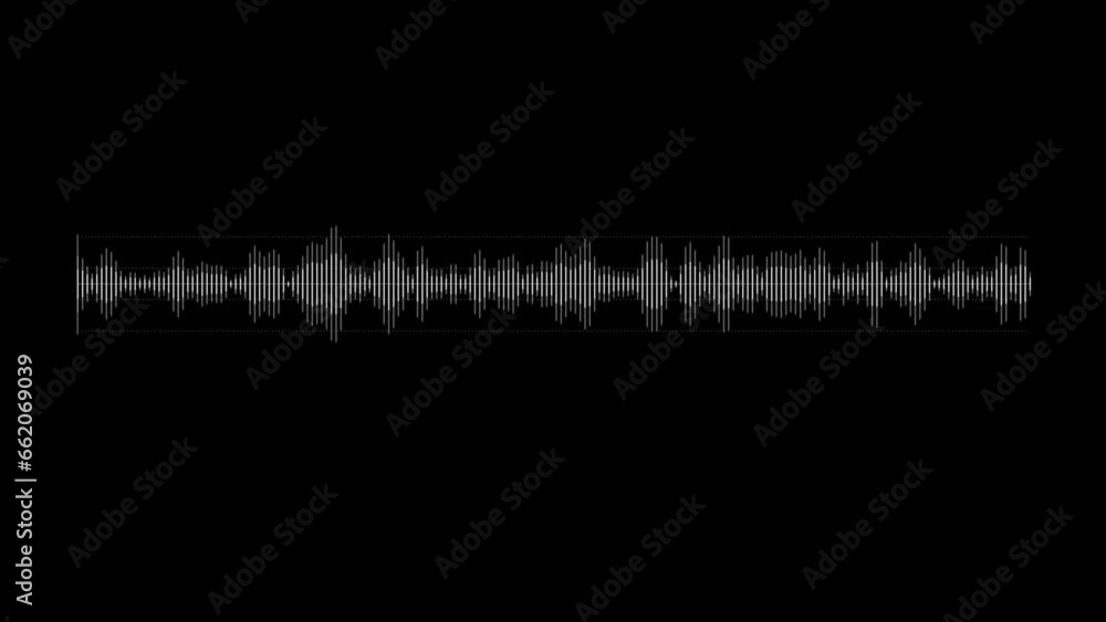 Poster animation of an audio spectrum consisting of bars.