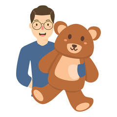 hand drawn flat happy hug day