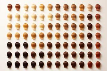 Hair color samples - ai generated