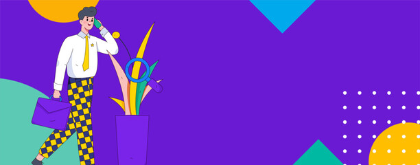 Person interviewing for job flat vector concept operation hand drawn illustration
