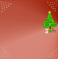 christmas background with christmas tree