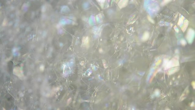 macro of soap foam with reflect and caustic.