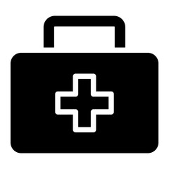 Fototapeta premium first aid kit glyph icon