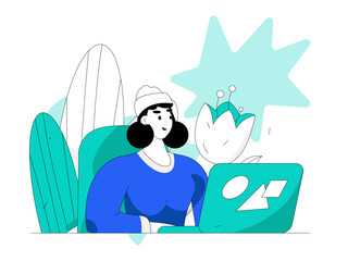 3.12 International Women's Day professional women flat character vector concept operation hand drawn illustration
