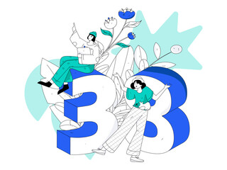 3.12 International Women's Day professional women flat character vector concept operation hand drawn illustration
