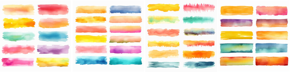 stain stripes ink stroke gradient pastel dye splash vibrant colorful creativity textured watercolor - obrazy, fototapety, plakaty