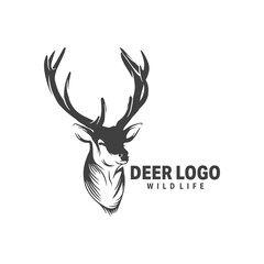 Fototapeta premium Deer logo design vector template