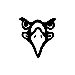vector illustration of eagle face concept