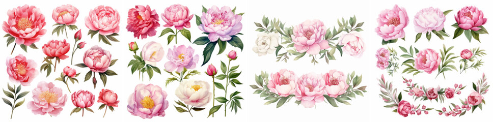 Obraz na płótnie Canvas invitation painting postcard rose ornament watercolor wedding romantic greeting graphic
