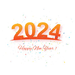 2024 happy new year greeting card holiday background