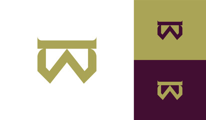 Letter WB initial monogram logo design