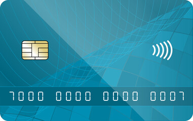 debit card with chip vector