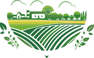 Smart Agriculture logo. Idea farming logo design vector illustration. Abstract Agriculture Logo Template.