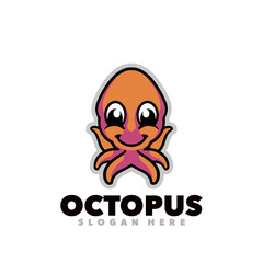 Octopus mascot cartoon illustration