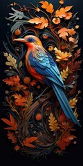 Obraz premium A bird perched on a tree branch