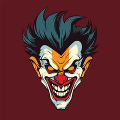 Scary clown logo for esport team