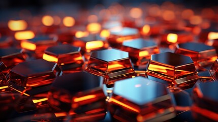 Fototapeta premium Geometric Red Lights Background Realistic Style , Background Image,Desktop Wallpaper Backgrounds, Hd