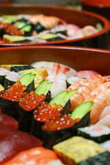 ゴージャスな出前のにぎり寿司