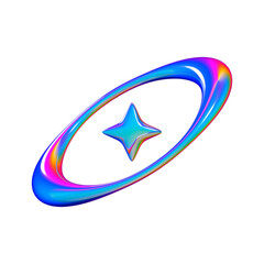 Ring Star Abstract Shape 3D Element