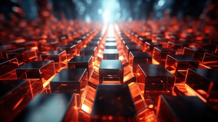 Obraz premium Red Lights Background Geometric Style , Background Image,Desktop Wallpaper Backgrounds, Hd