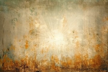 Background with sunbeams and worn-out texture. Generative AI - obrazy, fototapety, plakaty