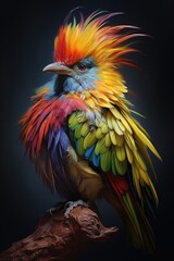 Fototapeta premium a vibrant bird perched on a tree branch