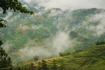 Tuinposter Amazing Rice Paddy or Rice Field in hidden Mountain, Sapa, Vietnam - ベトナム サパ 棚田 © Eric Akashi