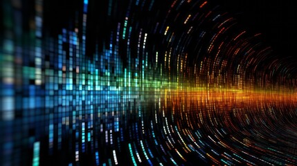 Colorful background blue binary code, code used in digital computers, based on a binary number system in which there are only two possible states, off and on, usually symbolized by 0 and 1.
