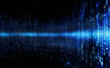 Colorful background blue binary code, code used in digital computers, based on a binary number system in which there are only two possible states, off and on, usually symbolized by 0 and 1.