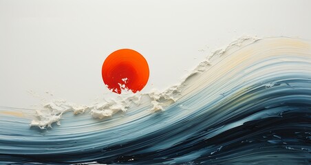 red sun wave album orange blue posse features cline cover overdose glaze careless splash page fructose big canvas - obrazy, fototapety, plakaty