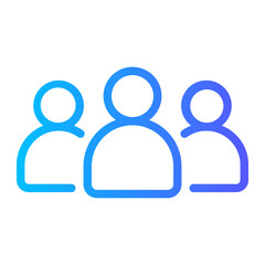 teamwork gradient icon