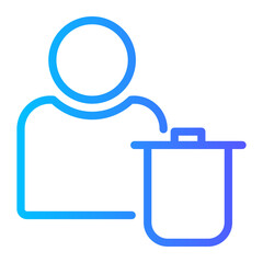trash gradient icon